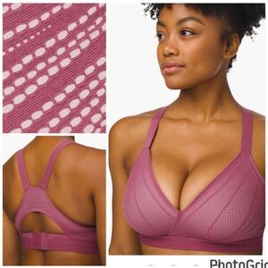 Lululemon Awake to Lace Bra Plumful / Smoky Blush purple Mauve sports bra yoga